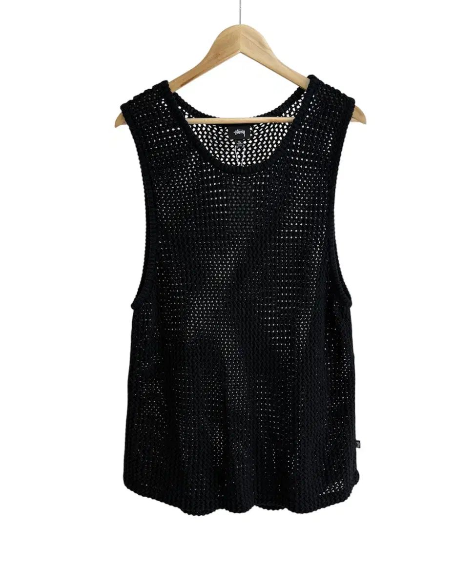STUSSY オダイド メッシュ タンク スリーブレス オープン ニット トップス