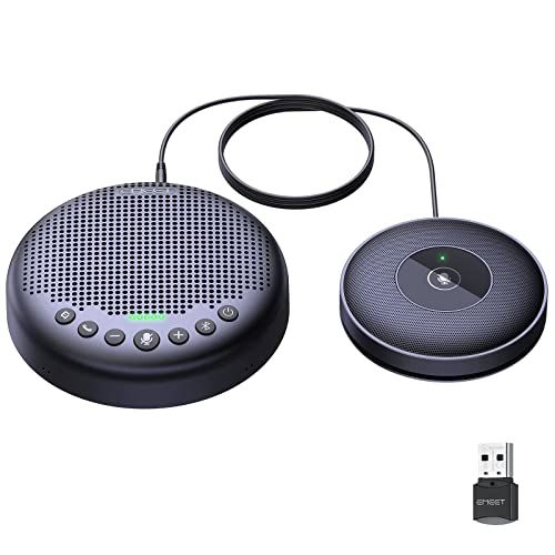EMEET Luna Plus Kit スピーカーフォン 8マイク+1拡張マイク 会議用 マイクスピーカー 360°音声ピックアップ エコー・ノイズのキャンセリング 14人まで対応 web会議マイク USB C/Bluetooth5.3/Do 053ff85c