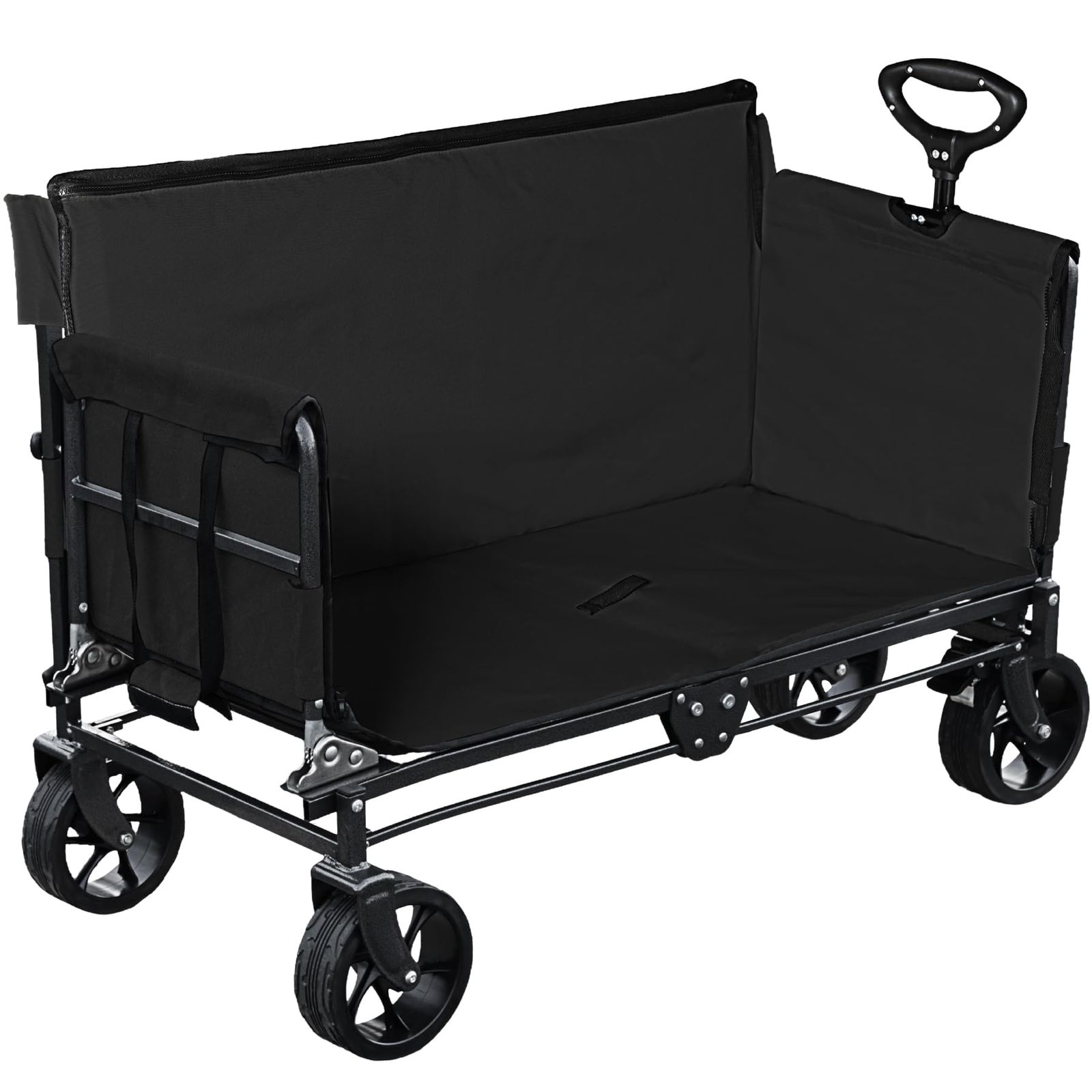 ベンチワゴン アウトドアワゴン ベンチ 220L 便利 1台２役 アウトドアチェア キャリーワゴン 座れる Wハンドル