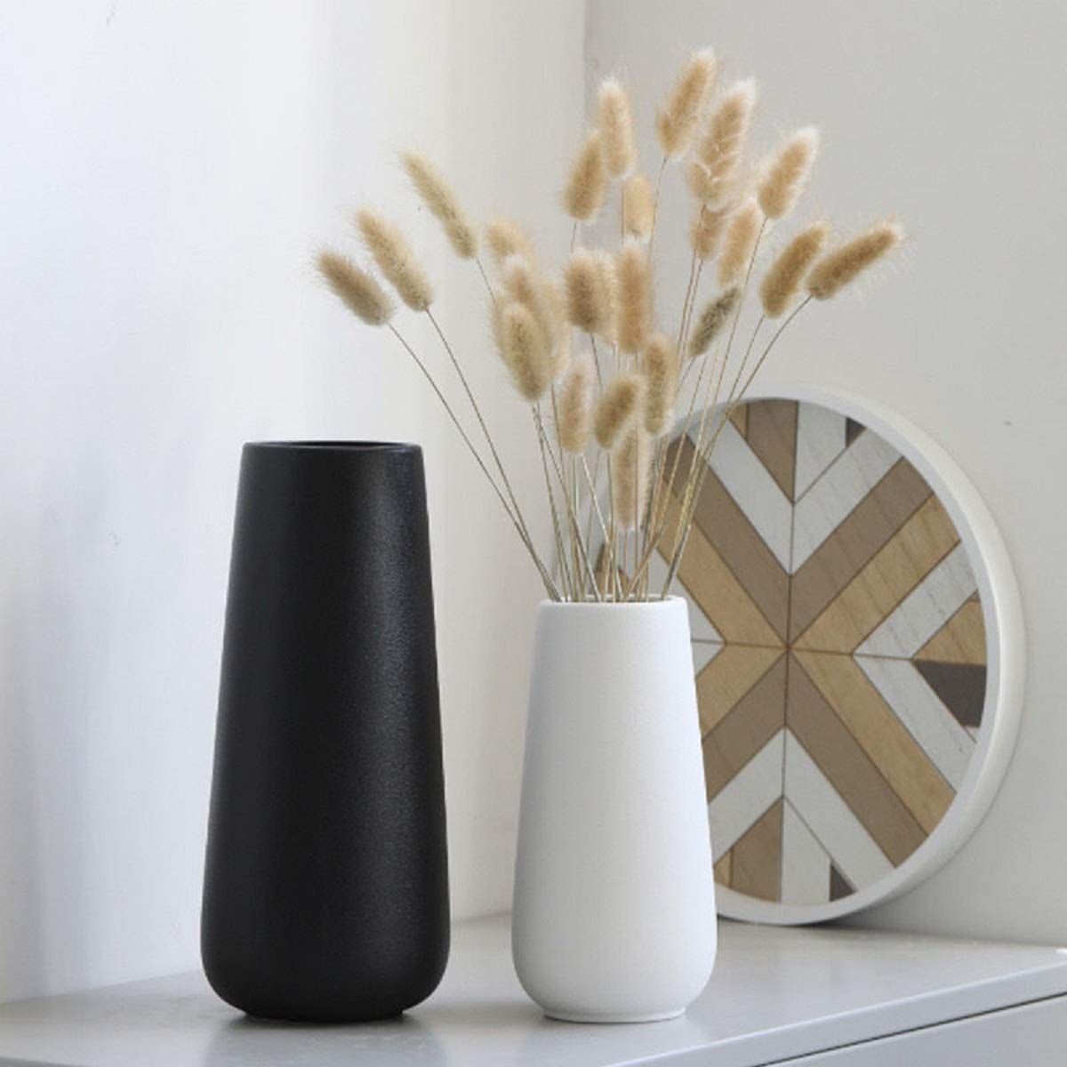 フラワーベース 陶器 フラワーベース ホワイト白 セラミック 陶器 花瓶