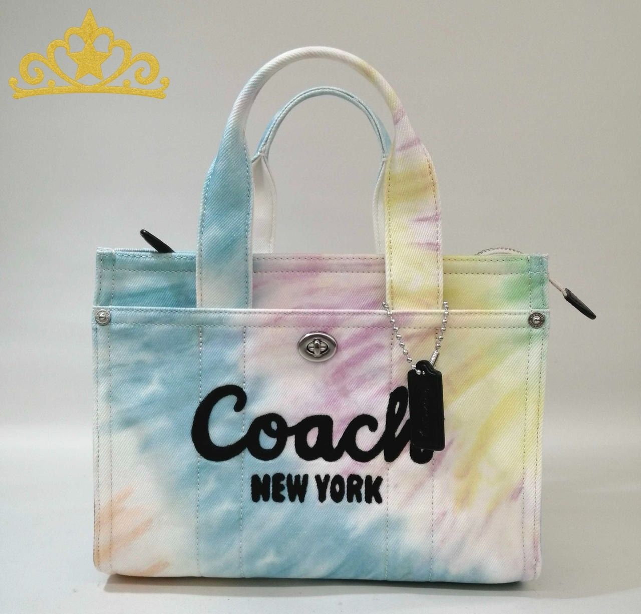 COACH カーゴ 26 レインボー キャンバス トートバッグ レディース コーチ