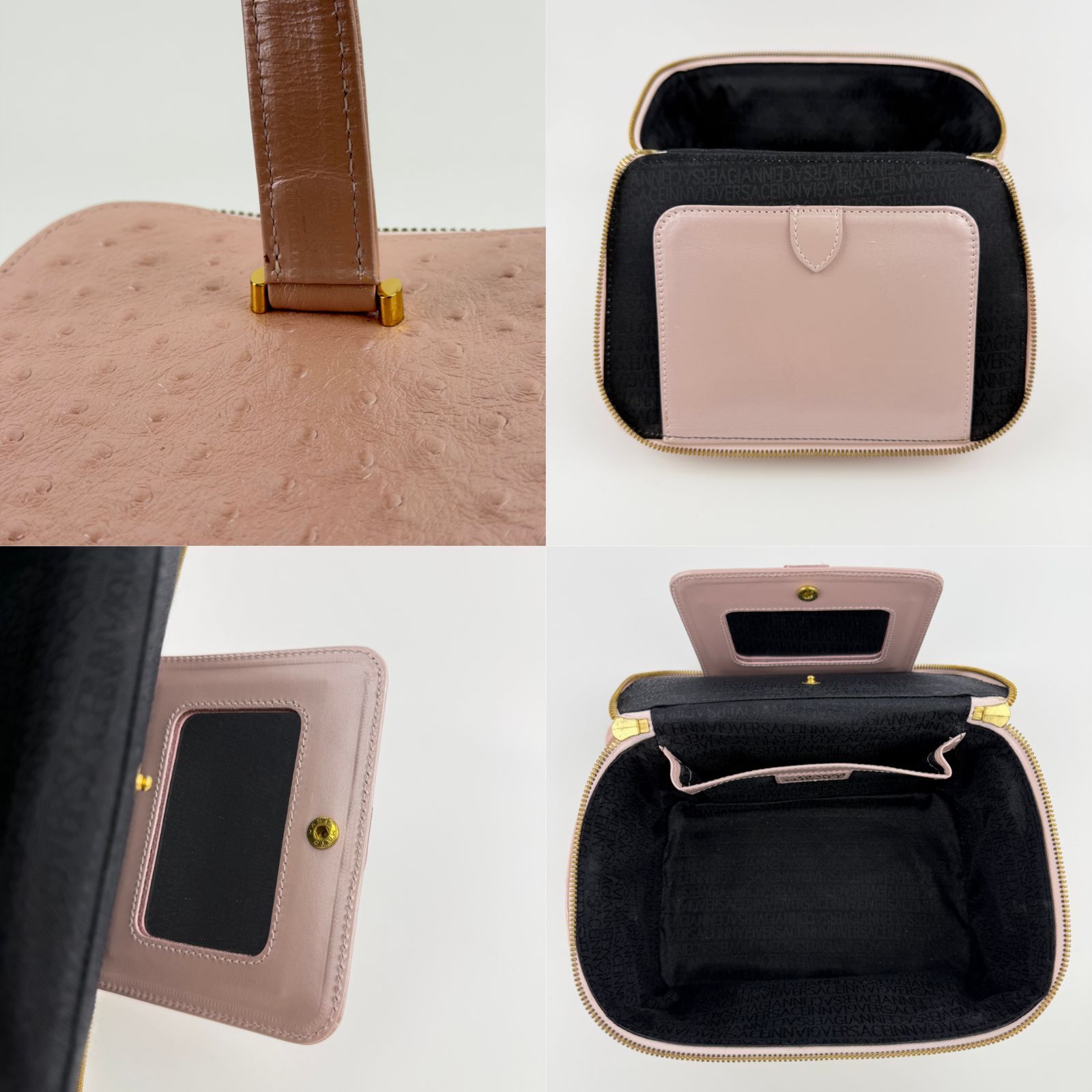 中古】GIANNI VERSACE ヴェルサーチ バニティバッグ ハンドバッグ 