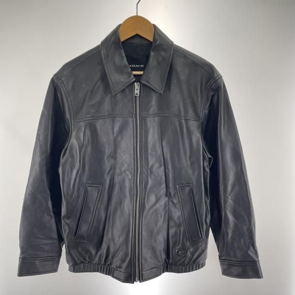 中古】COACH ラムレザージャケット サイズS 黒 コーチ[91] - メルカリ