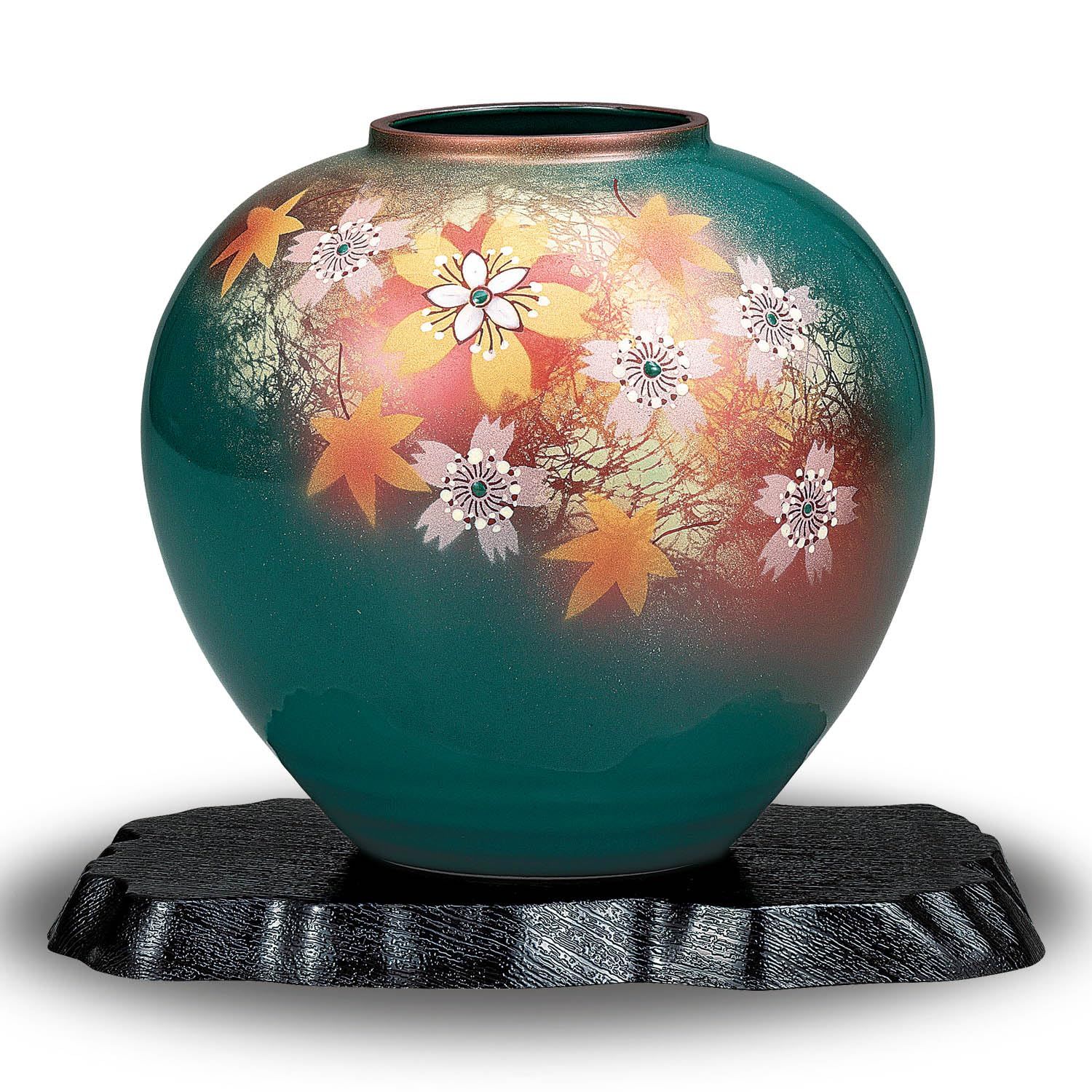 和座の蔵 おしゃれ 陶器 花瓶 九谷焼 花器 花舞 花台付き ブランド インテリア フラワーベース 日本製 新築祝い 開店祝い 創業祝い プレゼント ギフト