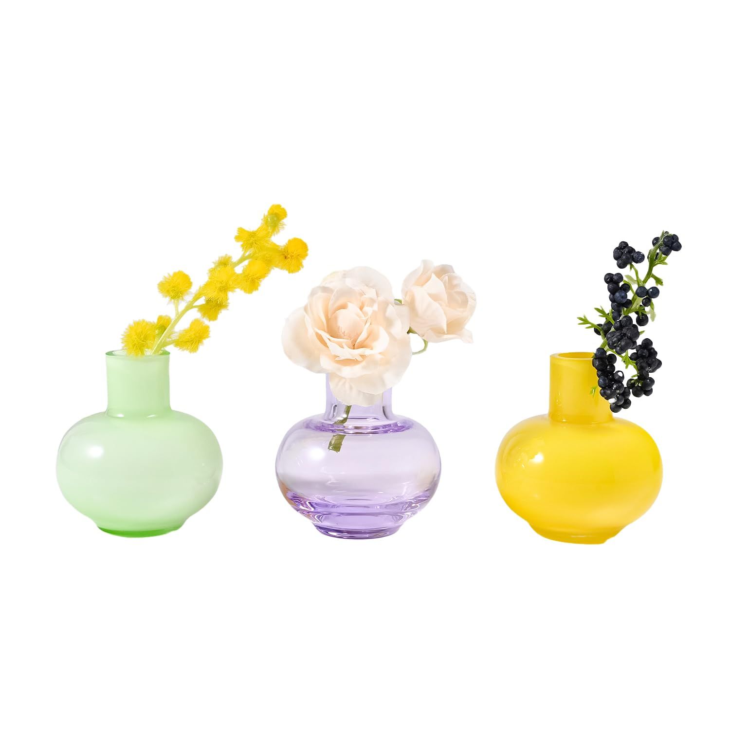 マリメッコ marimekko ベース ミニ 花瓶 3個セット イエロー グリーン アメジスト 73983 073983 624 北欧デザイン オブジェ インテリア [並行輸入品]