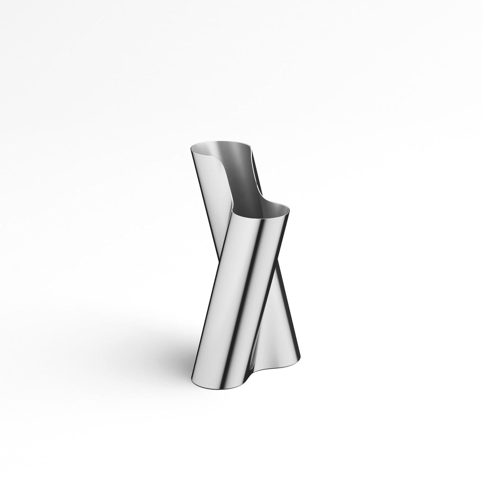 「 Georg Jensen 」 花瓶 フラワーベース 金属 LITUUS シルバー 幅約17×高さ約34cm 10020639