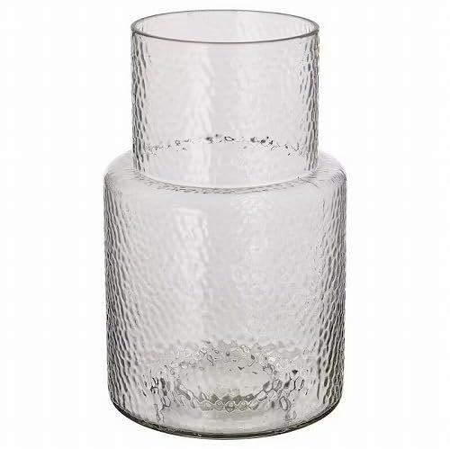 IKEA イケア 花瓶 クリアガラス 模様入り 26cm m20511967 KONSTFULL コンストフル