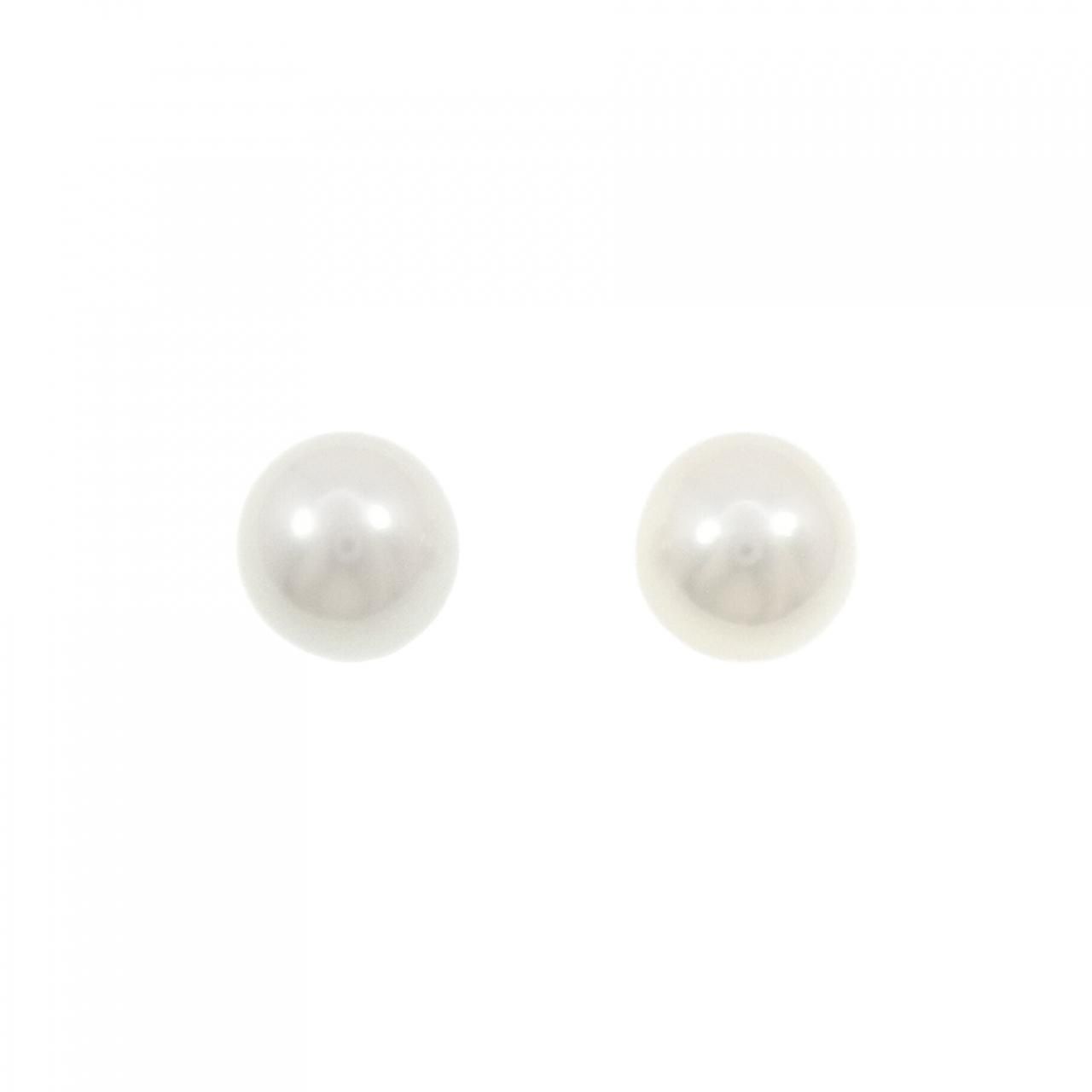 K14WG 白蝶パール ピアス 11.8mm