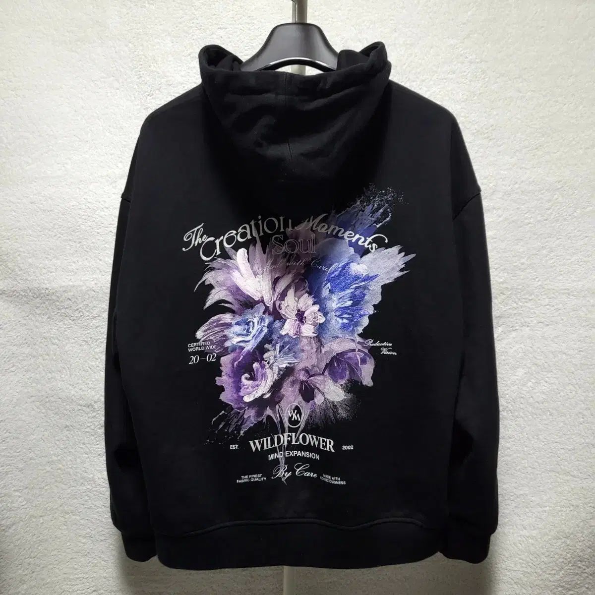 新モデル/ほぼ新品 48 / 25SS WOOYOUNGMI ウーヨンミ フラワー ダイング バックロゴ フーディー