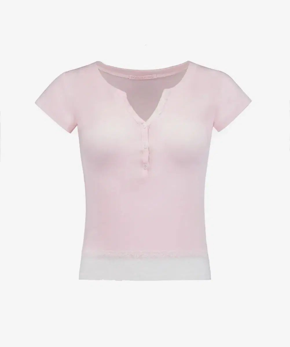 ポアリング - Baby powder lace tee