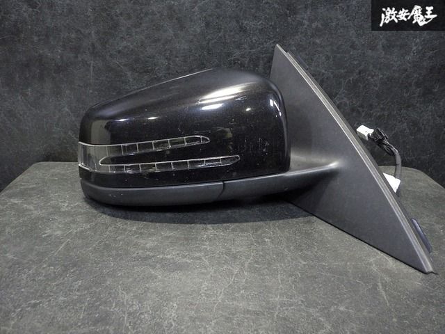 【保証付！即発送】メルセデスベンツ純正 W204 C63 Cクラス 後期 ドアミラー サイドミラー 17P 右 右側 黒 ブラック系 ＠