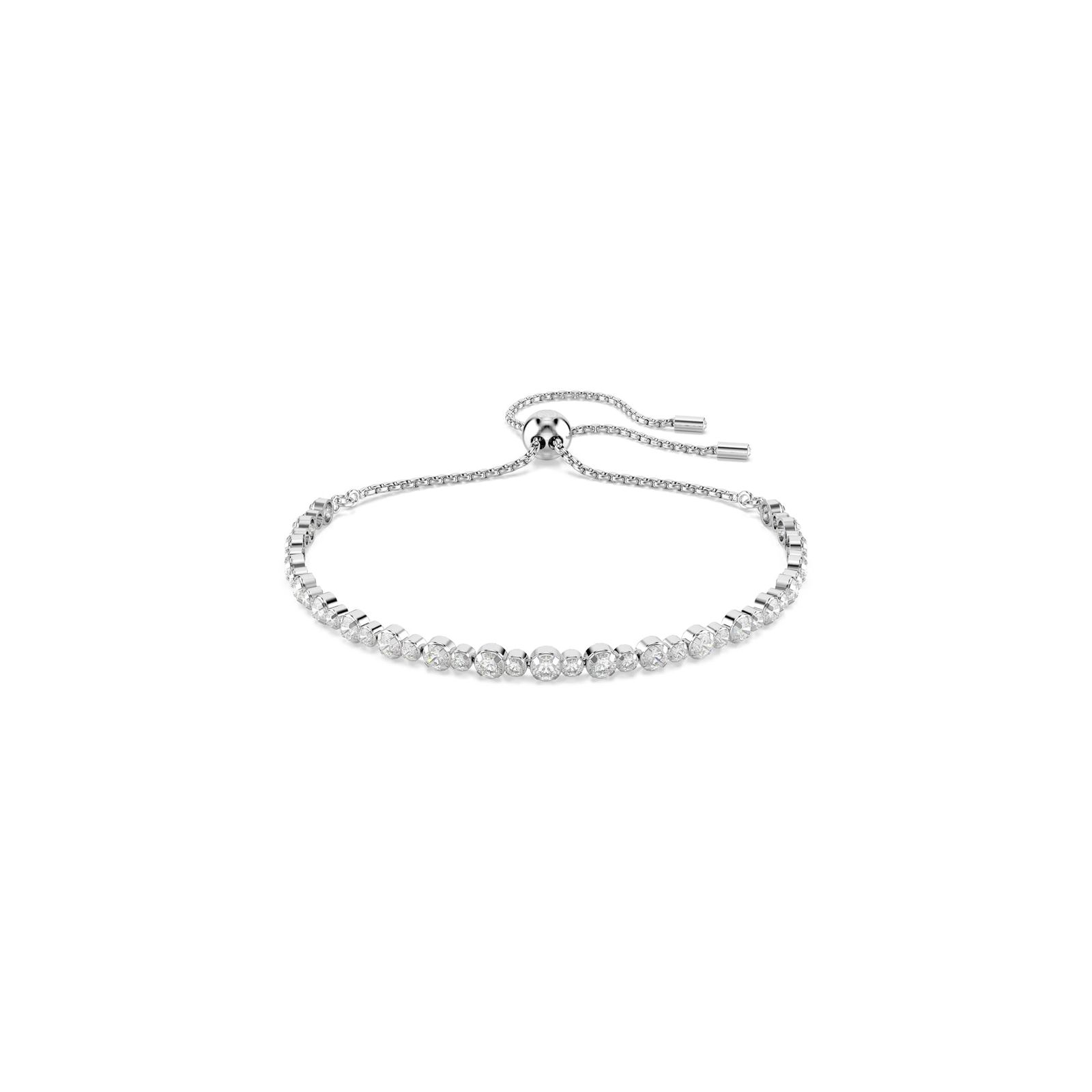 [Swarovski] スワロフスキー マトリックス テニスブレスレット ミックスラウンドカット クリア ロジウム仕上げ M クリスタル キュービックジルコニア