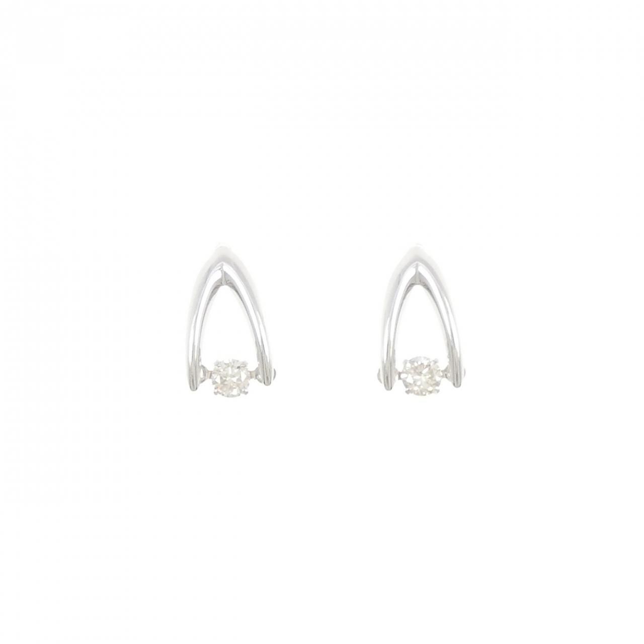 K18WG ダイヤモンド ピアス 0.20CT