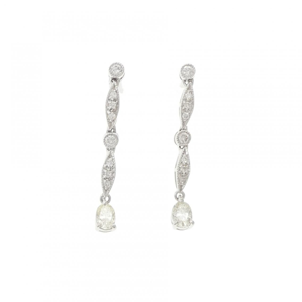 K18WG ダイヤモンド ピアス 0.35CT