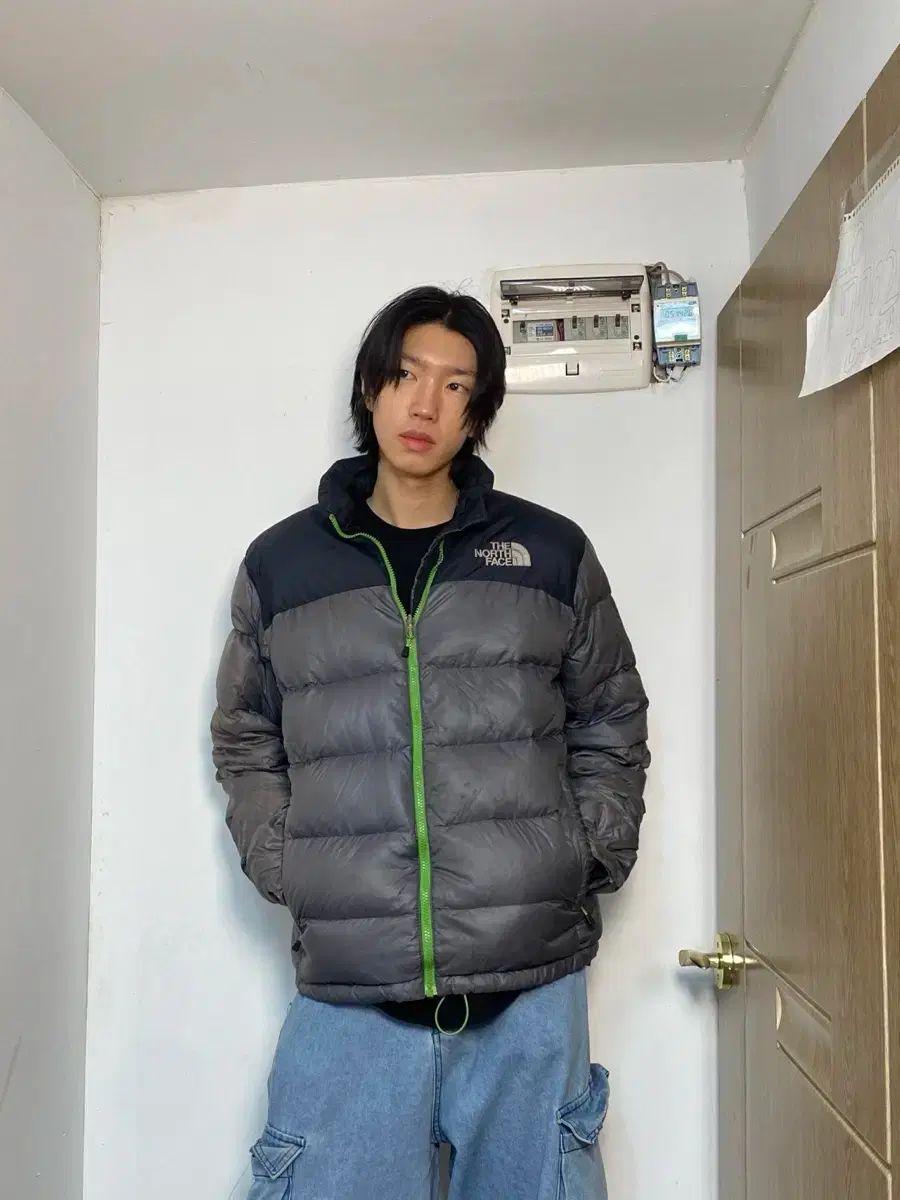 THE NORTH FACE ザノースフェイス 700 ブラック チャコール ヌプシ ダウン M