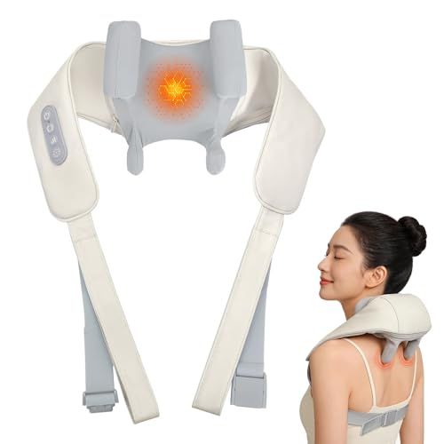 ☆新品☆首 リラクゼーション 首・肩・腰・背中・太もも・ふくらはぎ 6つのもみ玉 広範囲 2種類モード 3段階強度調節 2段階温熱機能 10分自動オフ 長さ調節可能 コードレス Type-C充電式 洗える布カバー 静音 コンパクト 操作簡単 7ee35836