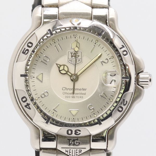 美品 稼働 保箱付 タグ・ホイヤー 6000シリーズ WH5211-K1 AT/自動巻 デイト シルバー文字盤 メンズ腕時計 2000000 4JWY NAM ABC22524