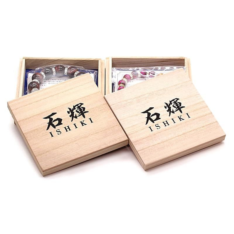【新品】 [石輝] 天然石 お守り ペアブレスレット レッドタイガーアイ ピンクタイガーアイ 2個セット 金運 仕事運 パワーストーン [b178]