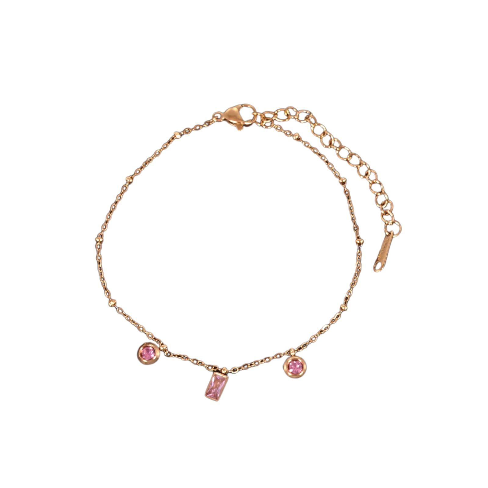 Brilliet ブレスレット レディース ステンレス ゴールド アクセサリー プレゼント 可愛い オシャレ ピンク