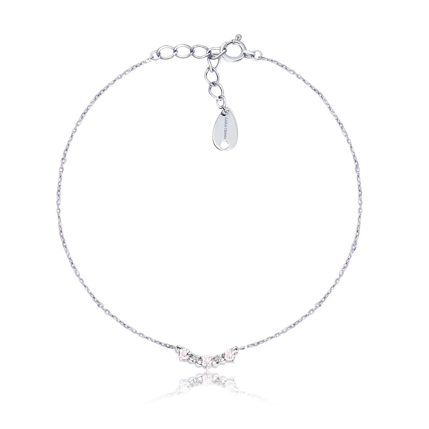 [ララクリスティー] ブレスレット レディース モルガナイト 0.15ct ダイヤモンド PT900 プラチナ lb102-0001-pt