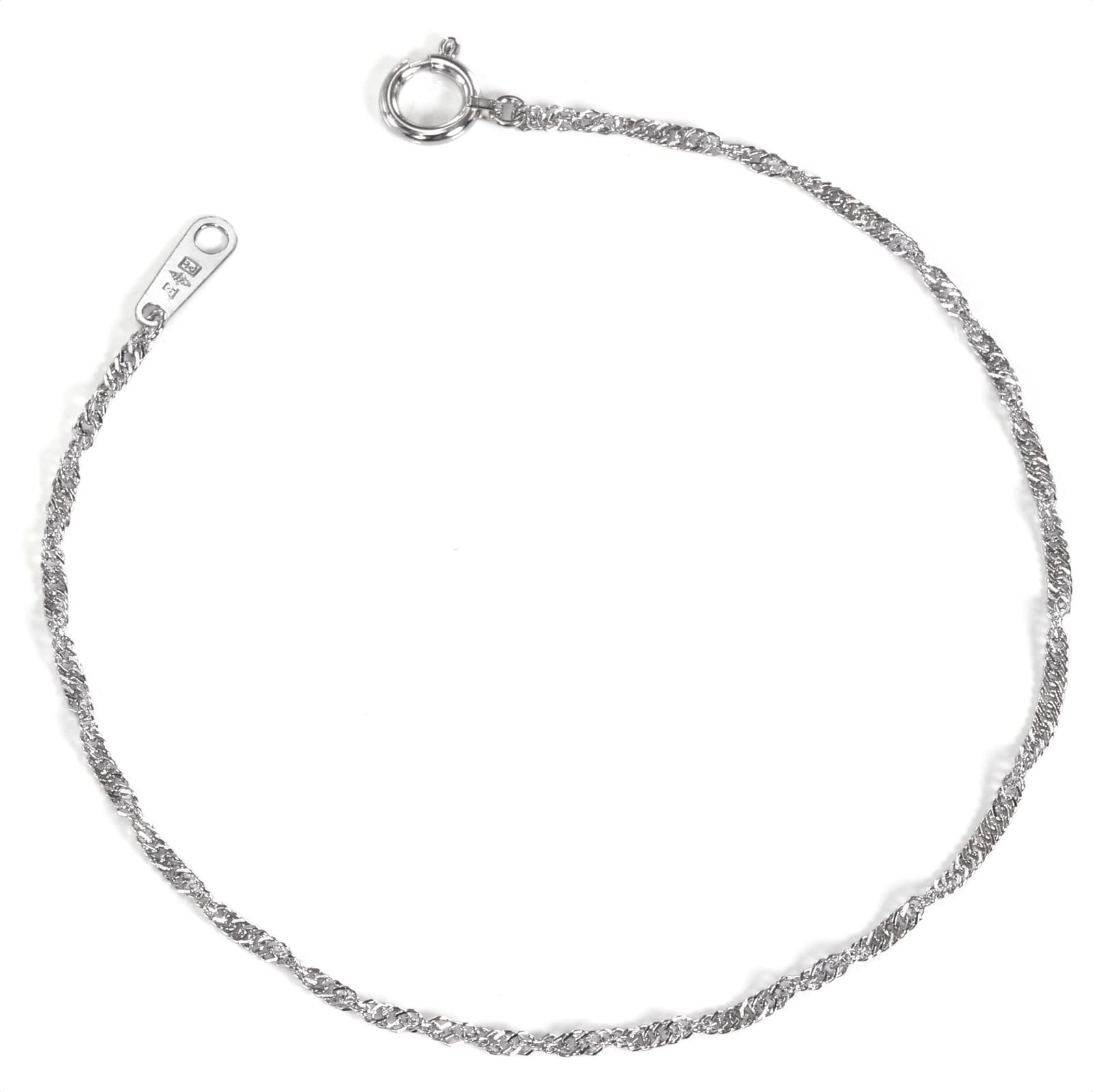 [SPERANZA] 純プラチナ スクリュー ブレスレット 17cm 1.5mm幅 Pt999 造幣局検定マーク入り プラチナ チェーン