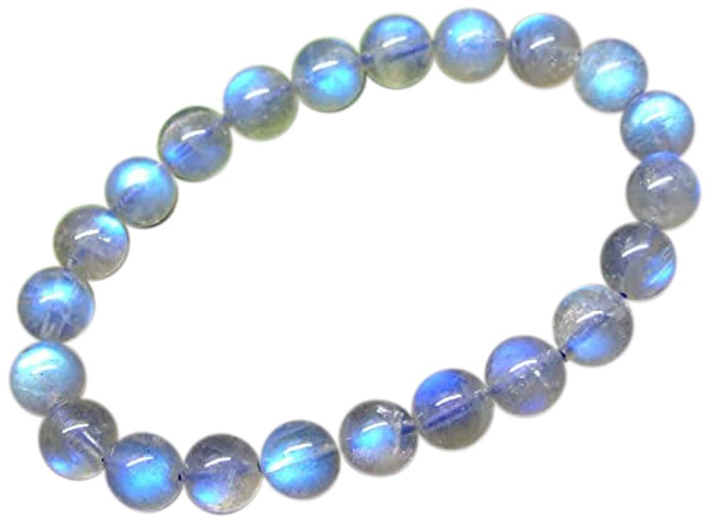 [hinryo] g3-218X 今月30％off ラブラドライト 7.5mm～8mm AAAA ブレスレット 内径16cm ポーチ付き 天然石 パワーストーン