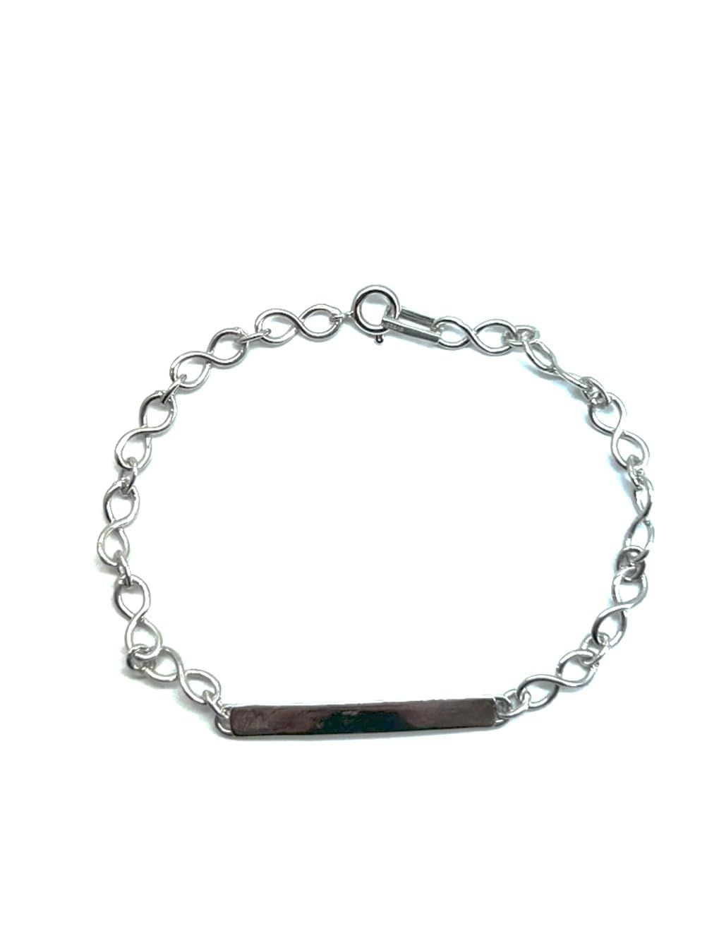50+nc シルバー925 ブレスレット レディース メンズ アクセサリー プレゼント ギフト 日本製 プレート 無限