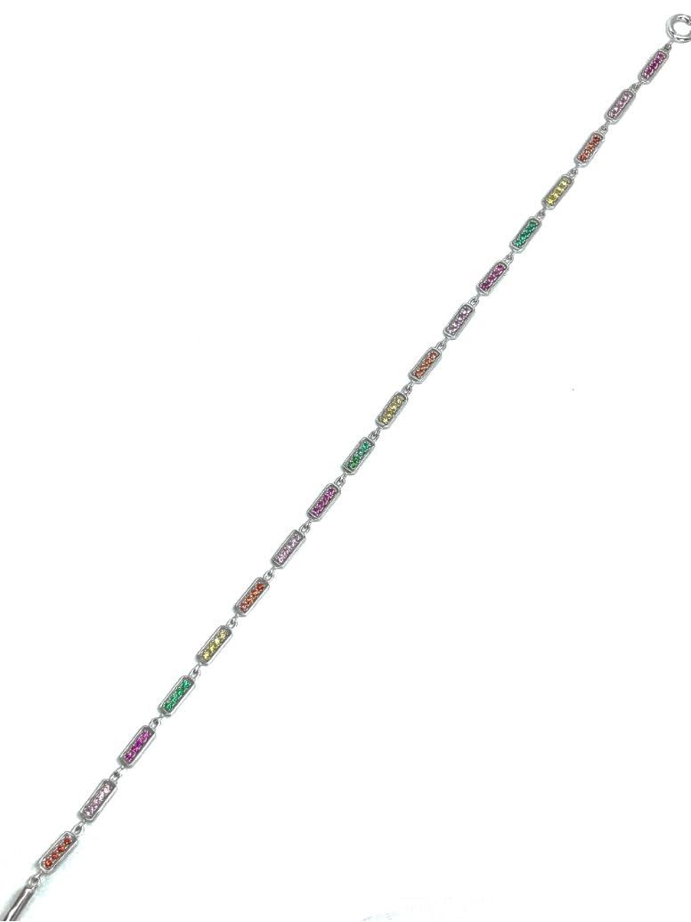 50+nc シルバー925 ブレスレット レディース メンズ アクセサリー プレゼント ギフト 日本製 マルチカラー