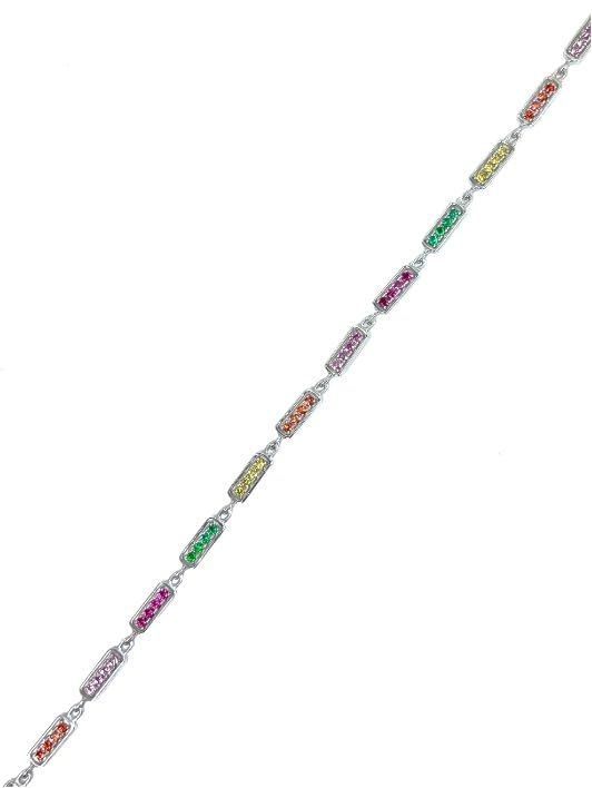 50+nc シルバー925 ブレスレット レディース メンズ アクセサリー プレゼント ギフト 日本製 マルチカラー