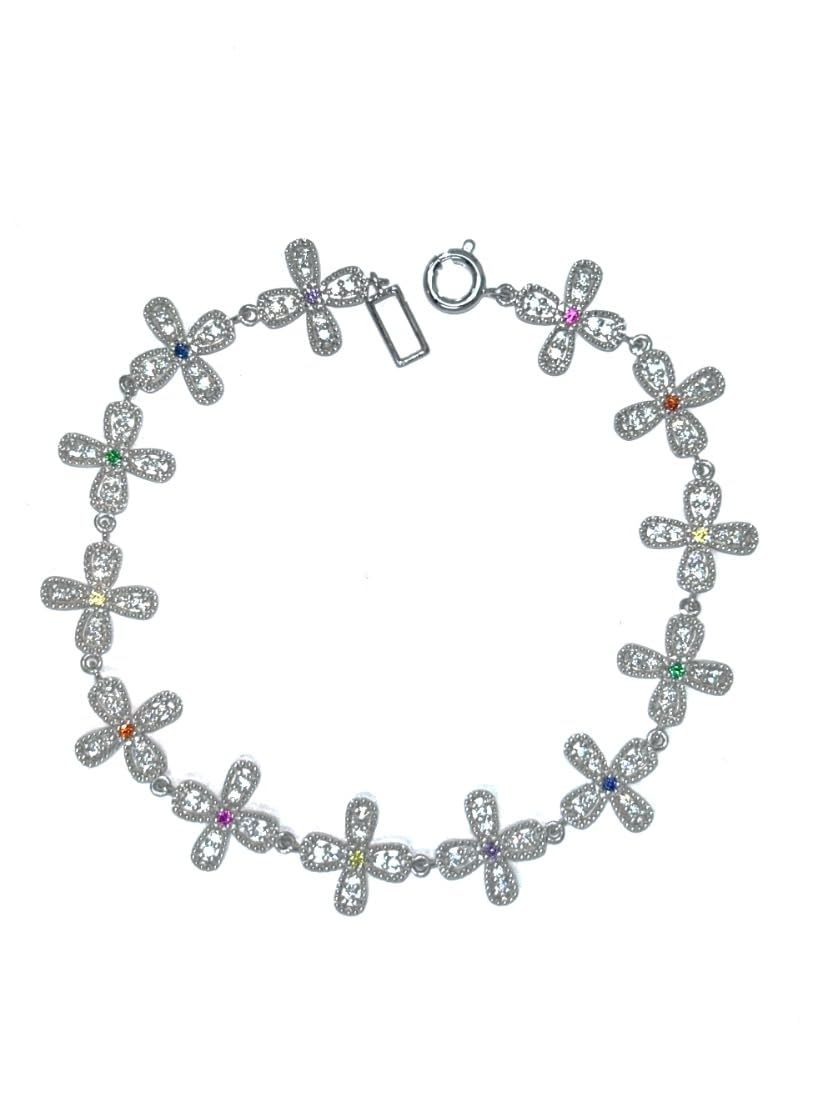 50+nc シルバー925 ブレスレット レディース メンズ アクセサリー プレゼント ギフト 日本製 花