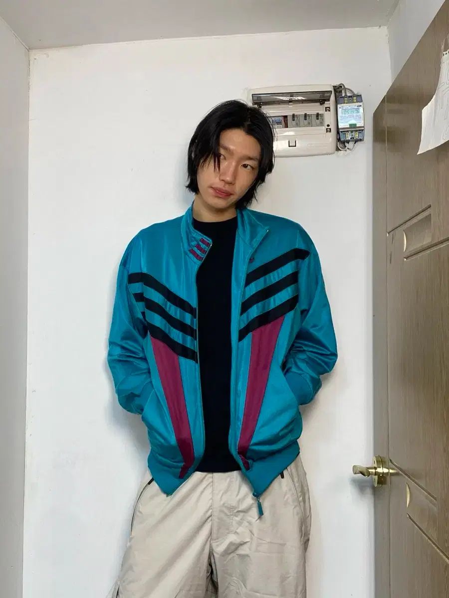 80s アディダス バイカラー ジャージ XL