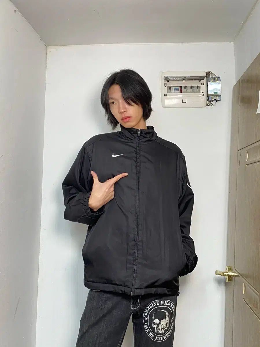 90年代 NIKE ブラック ウィンドブレーカー L