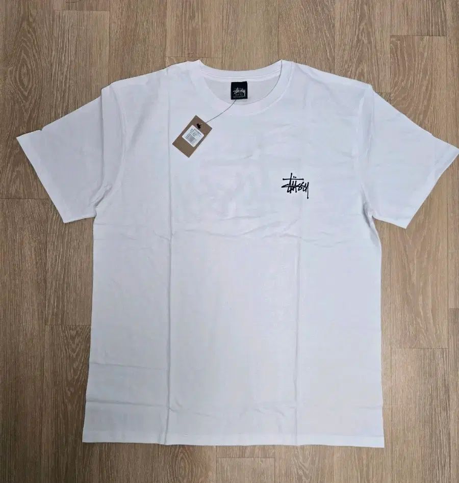 STUSSY ステューシー 基本 ロゴ 半袖 Tシャツ 白 L 新品