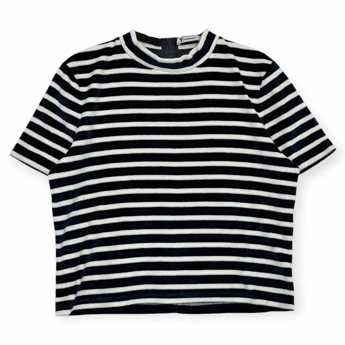Alexander Wang アレキサンダーワング ストライプ クロップド 半袖 Tシャツ
