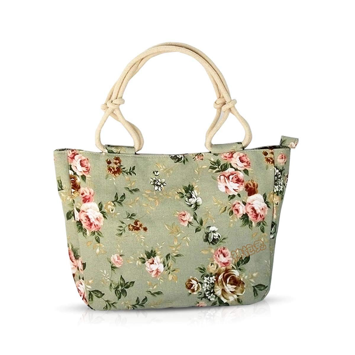 [NICOLE & DORIS] トートバック キャンバス レディース ハンドバッグ 帆布 可愛い花柄 軽量 大容量 A4対応 トート 撥水 自立 ショルダーバッグ マザーズバッグ おしゃれ ブランド 通勤 旅行 ショッピング プレゼント