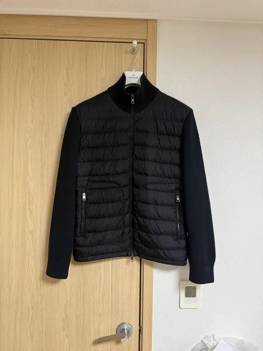 XL 24 / 25 MONCLER モンクレール ツリー トリCOT WOOL カーディガン きム·ヒョヌ ニットダウン ブラック