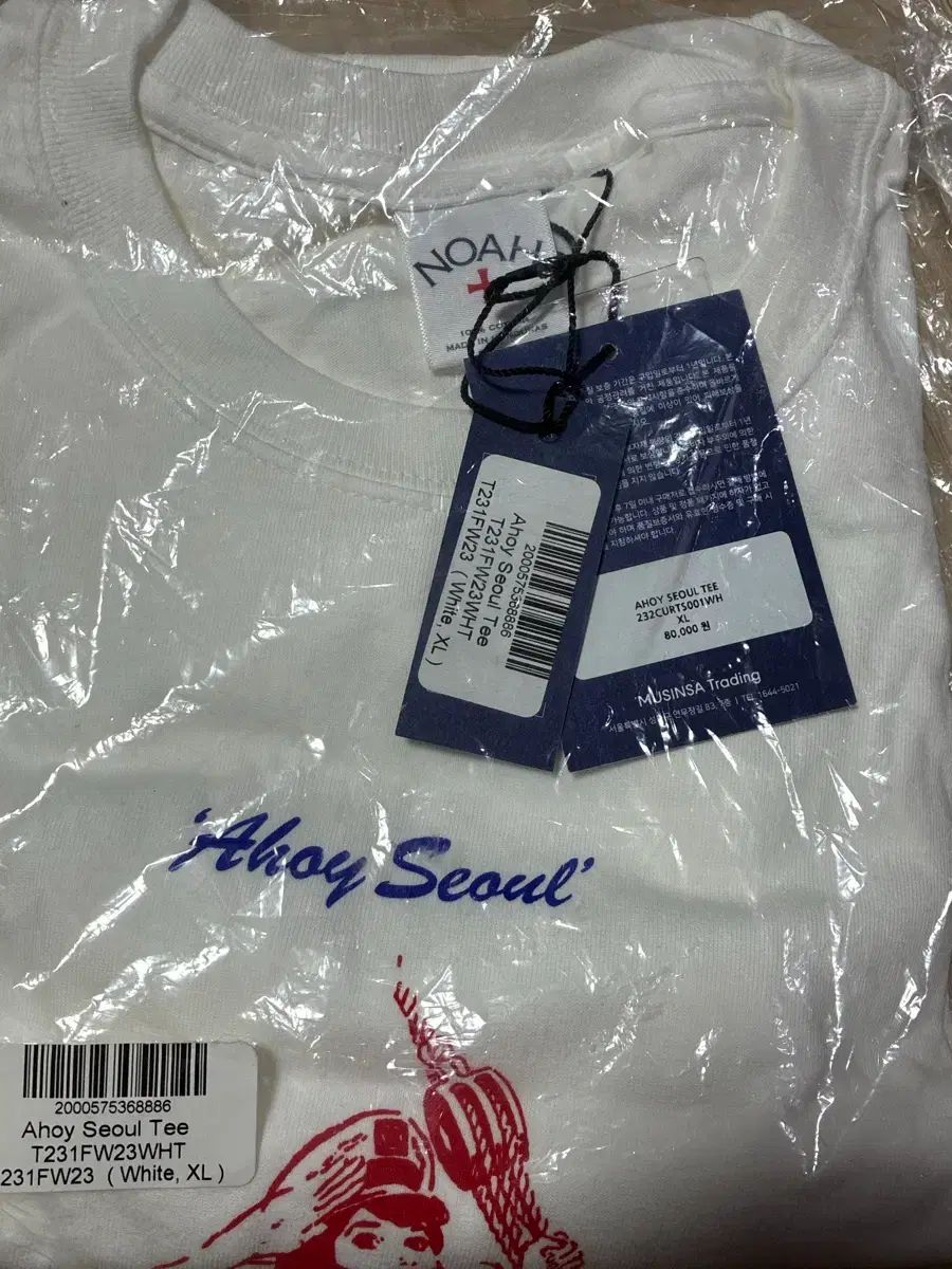 NOAH アホイ SEOUL ソウル 半袖Tシャツ XL 白