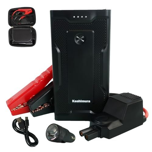 カシムラ(Kashimura) ジャンプスターター7200mAh 車のバッテリー上がり対策 ガソリン車4.7L、ディーゼル車2.7L対応 保護回路機能内蔵のジャンプスタートケーブル LEDライト搭載 NKD-238so 87f594b6
