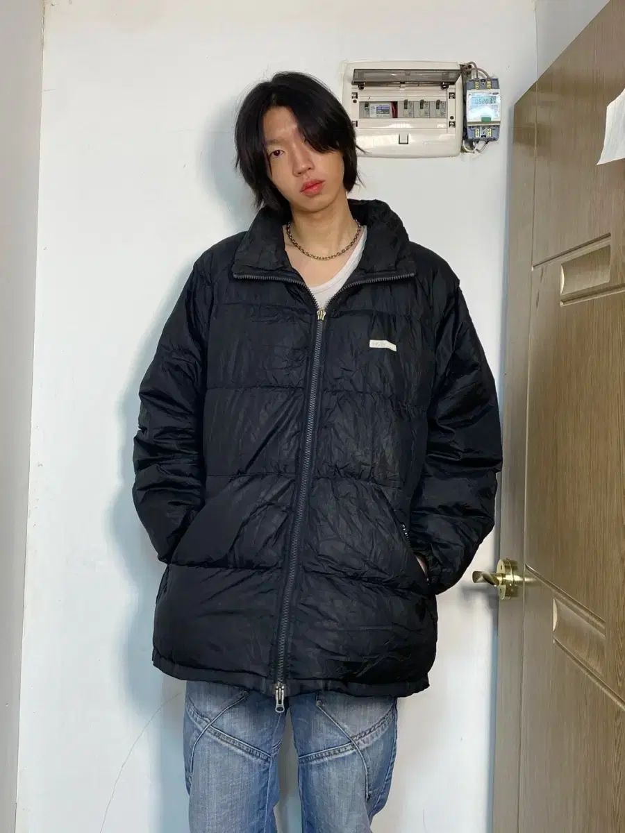 VANS オーバーサイズ ブラック ダウン L
