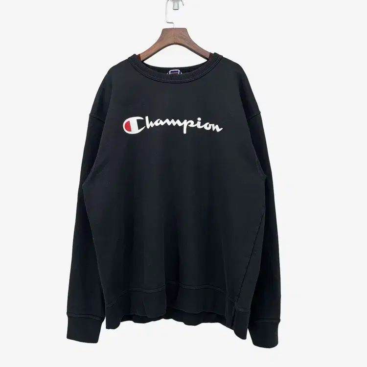 (XL) チャンピオン メンズ レタリング ブラック スウェット