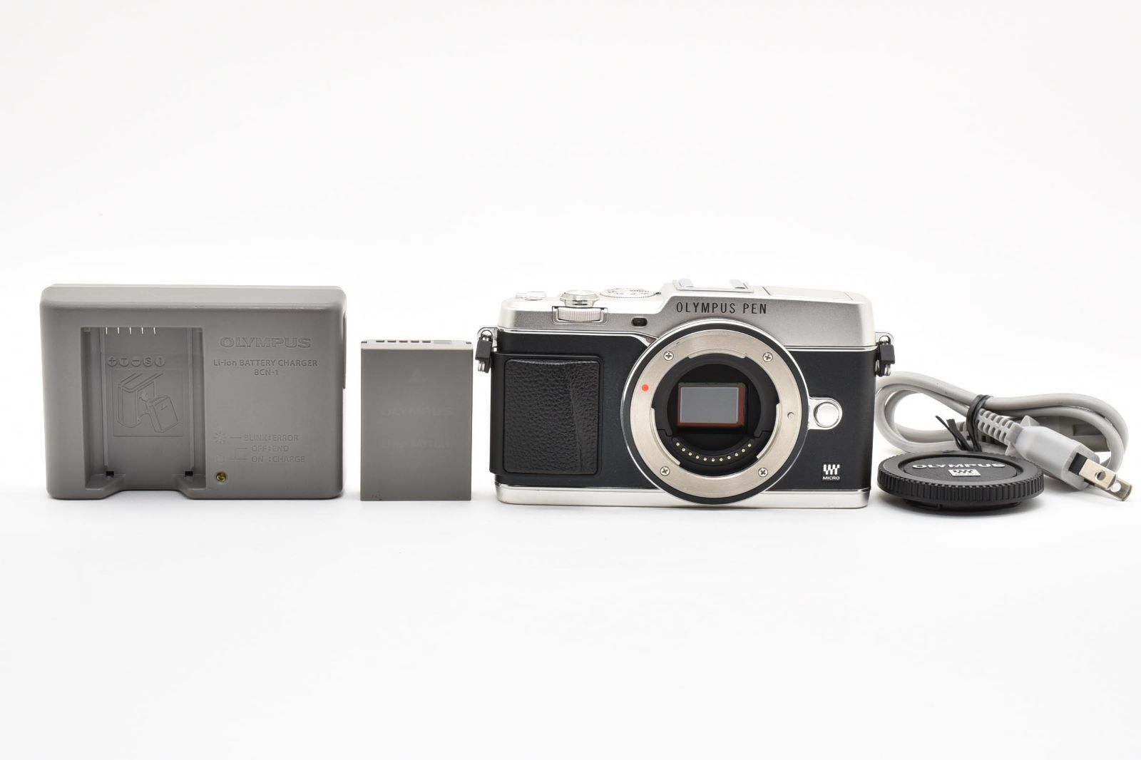 【返品保証】★美品★オリンパス OLYMPUS PEN E-P5 ボディ シルバー 《ショット数:2001回》★ L308#7703