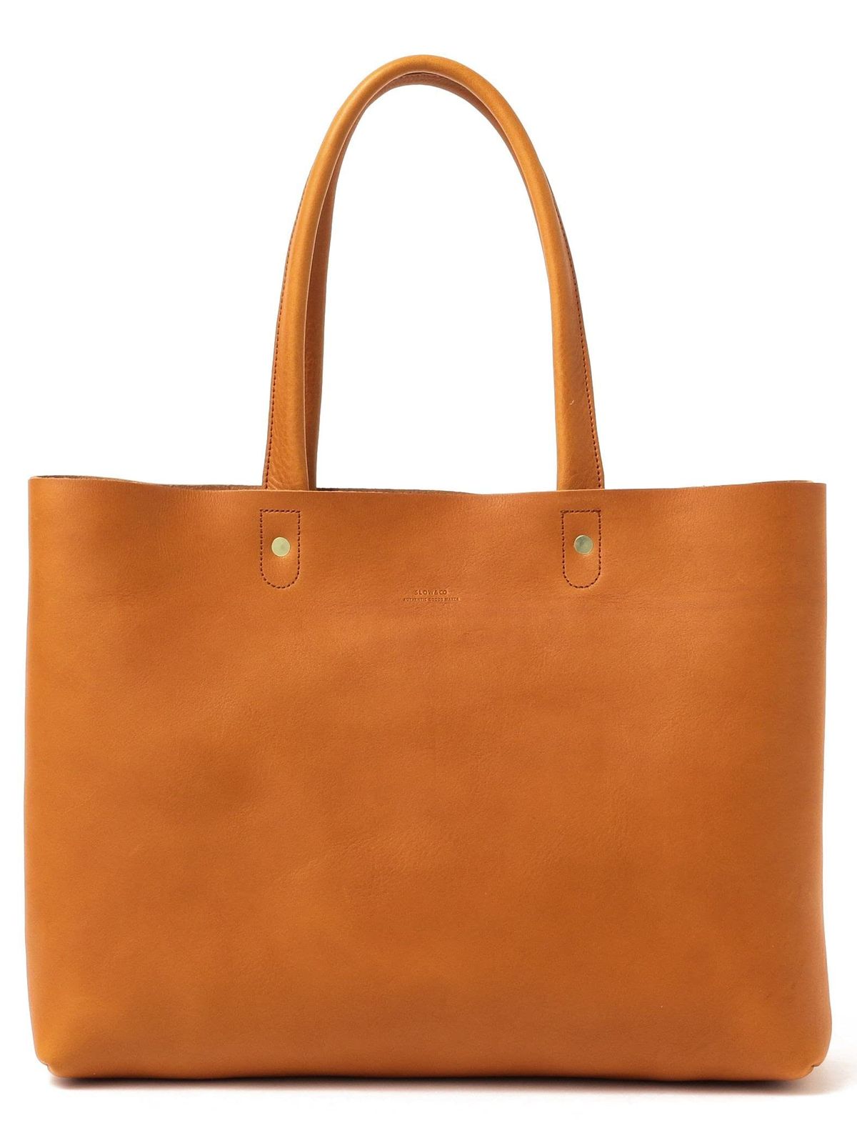 [ビームス] の百名品 レザー・バック SLOW 別注 TOTE メンズ CAMEL FREE 11620028421