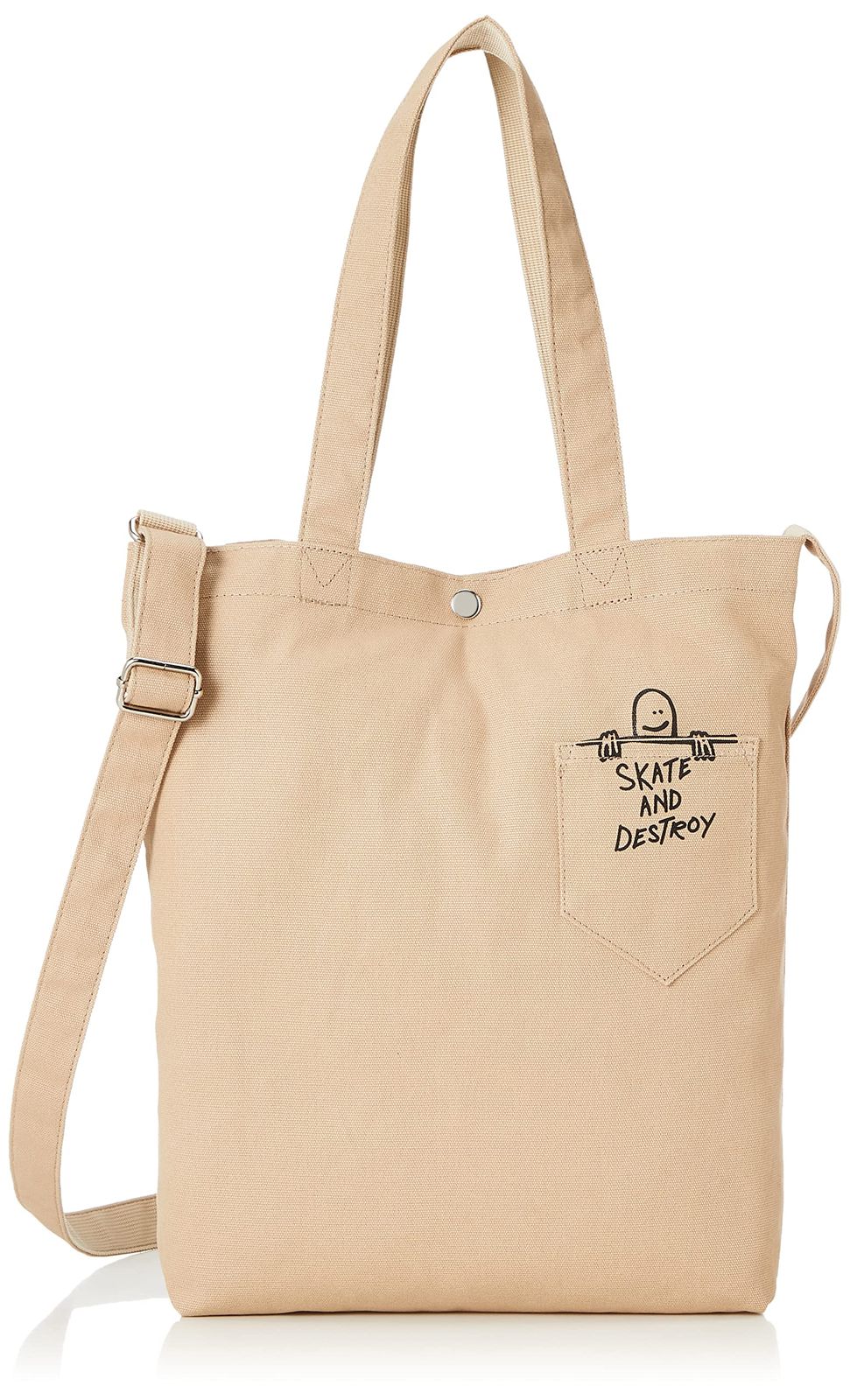 [スラッシャー] トートバッグ (2WAY・スケートグラフィック)[ THR-275 / Tote Shoulder M ] A4収納 BGSD_ベージュスケート FR