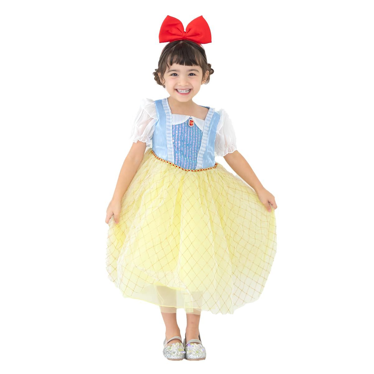 [monoii] プリンセス ドレス 白雪姫 コスプレ 子供 お姫様 コスチューム ハロウィン 仮装 女の子 e0567-2 (100)