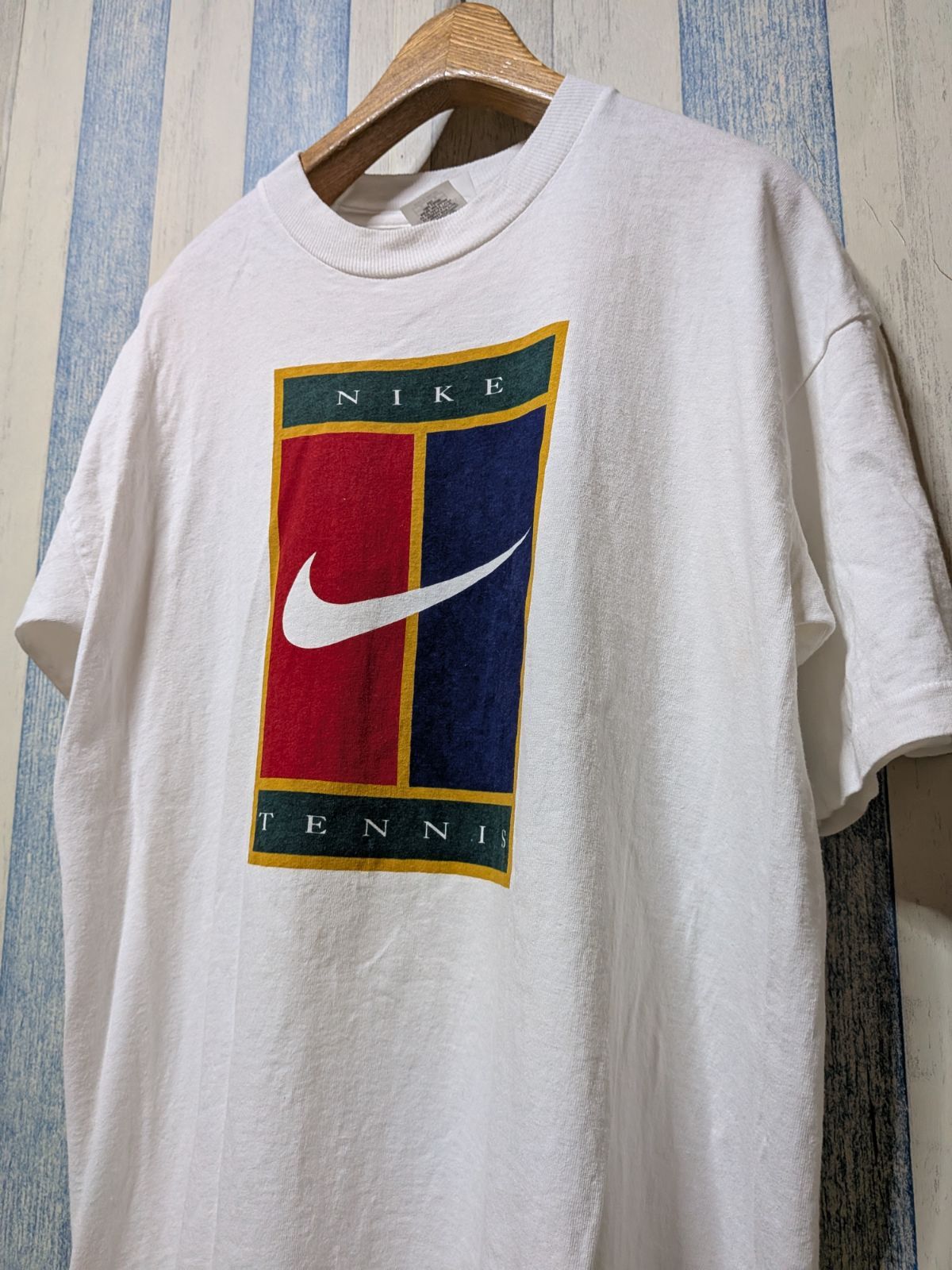 希少！90s NIKE ナイキ/テニスロゴ Tシャツ MEN-M
