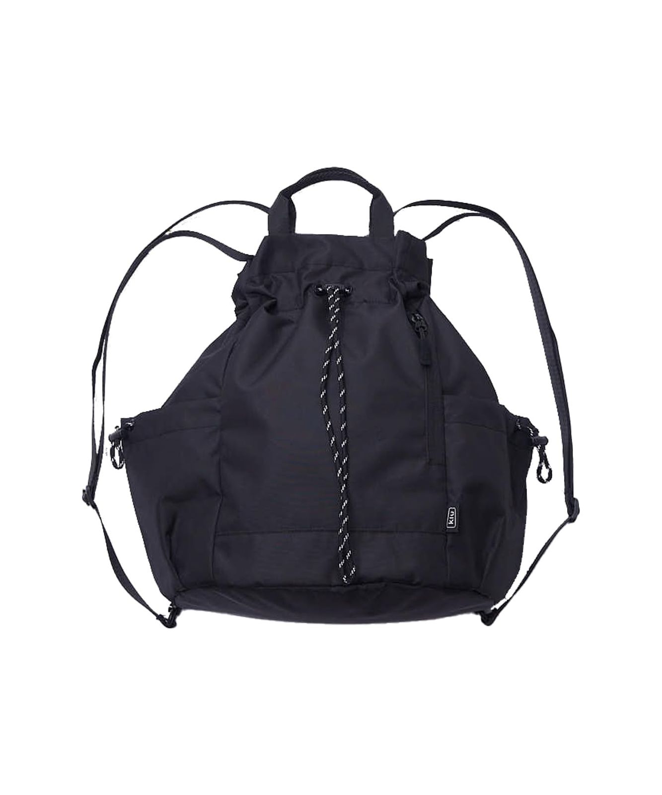 KiU キウ マルチウェイ ドローストリングバッグ MULTI WAY DRAWSTRING BAG 防水 撥水 3way バックパック リュック トートバッグ ショルダー 多機能 大容量 おしゃれ かわいい ブラック K530-900ma a099b467
