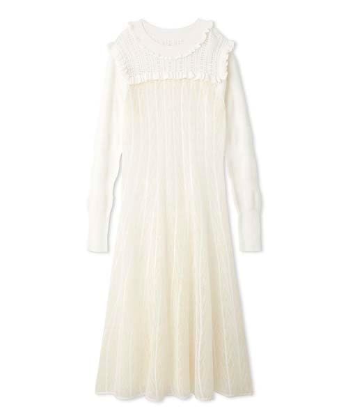 [ファーファー] レーシーフレアニットドレス RWNO244084 レディース WHT Free Size