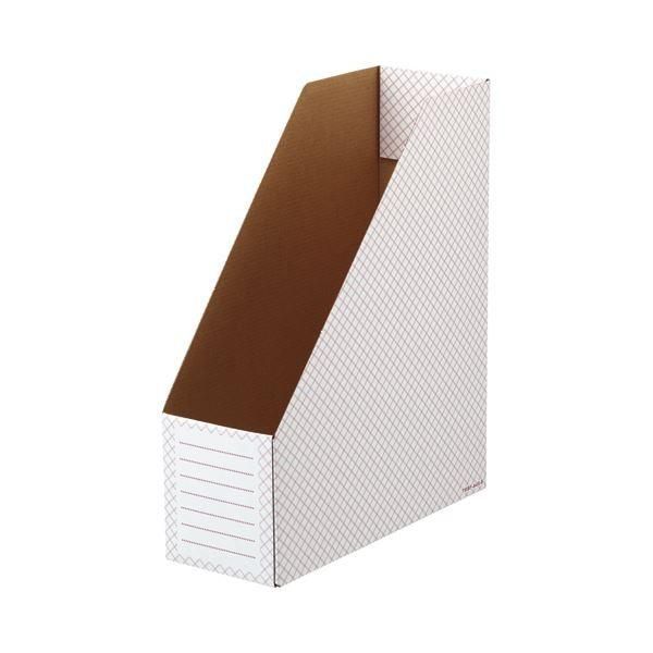 （まとめ） TANOSEE ボックスファイル（ホワイト） A4タテ 背幅100mm レッド 1パック（10冊） 〔×5セット〕
