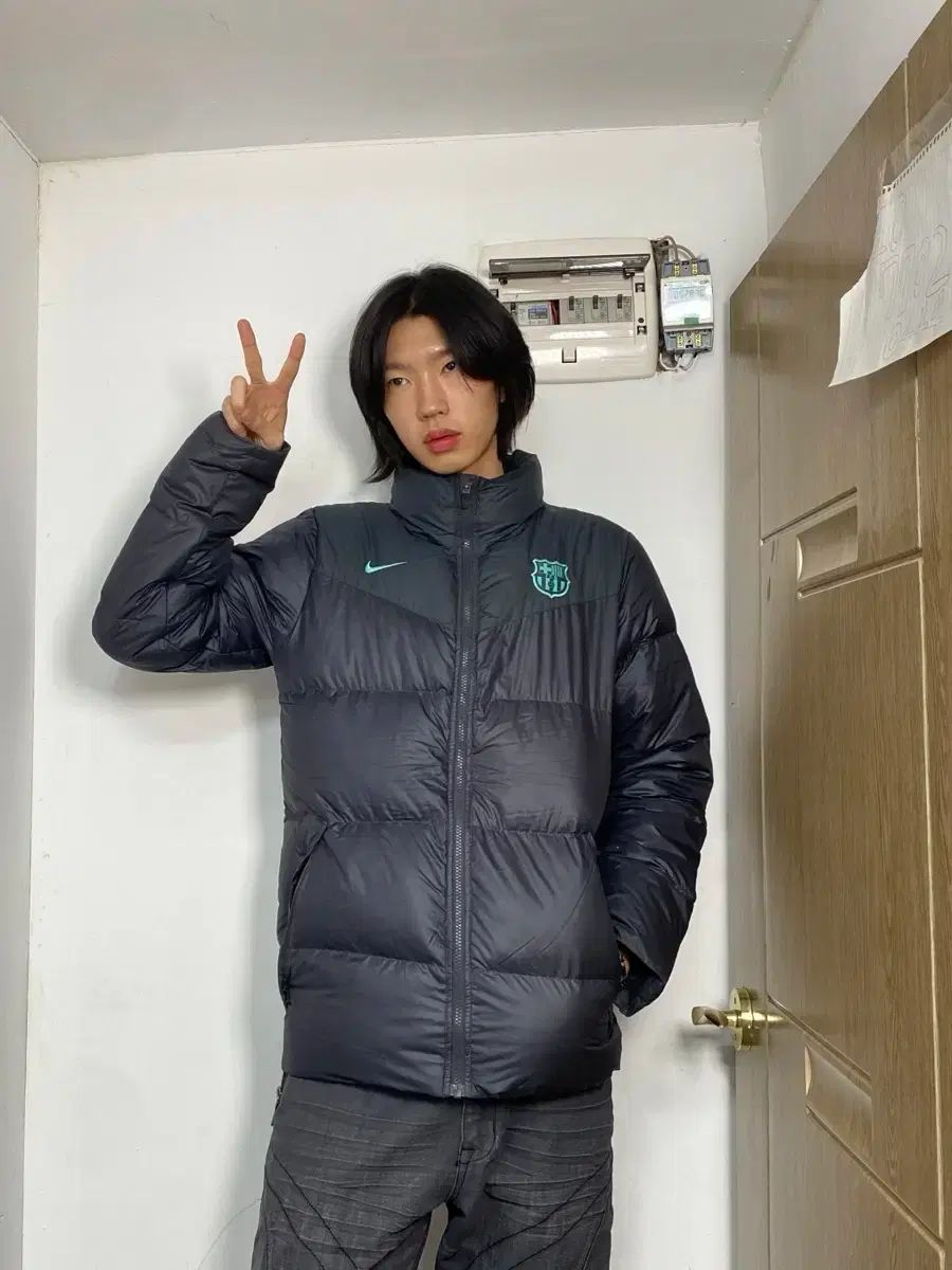 00s NIKE バルセロナ サッカーチーム ダウン S