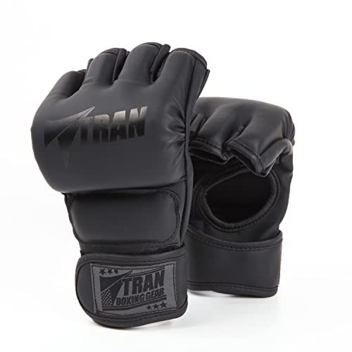 ☆新品☆オープンフィンガーグローブ Mサイズ 【総合格闘技「修斗」元世界ランカーも推薦】TRAN パンチンググローブ 総合 格闘技 フィットネス ボクシング グローブ キック ボクシング ジム 格闘技 ストレス発散 空手 テコンドー サンドバ 3d56f0b7